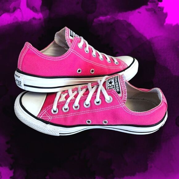 Converse Y2K Retro Hot Pink  Low Lace Up Unisex Sneakers W7 M5 - Picture 4 of 17